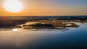 Zachód słońca nad jeziorem Gołdopiwo, od strony Przerwanek - zdjęcie 21