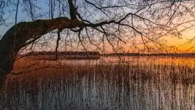 Zachód słońca nad jeziorem Gołdopiwo, od strony Przerwanek - zdjęcie 3