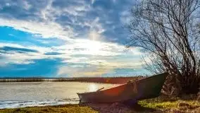 Przedwiosenny zachód słońca w porcie Kal, jezioro Mamry - zdjęcie 22