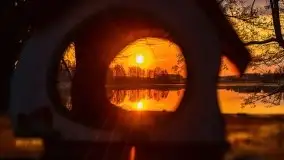 Wiosenny wschód słońca nad jeziorem Stręgiel - zdjęcie 19