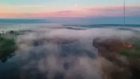 Wschód słońca z drona nad jeziorem Wojnowo - zdjęcie 8