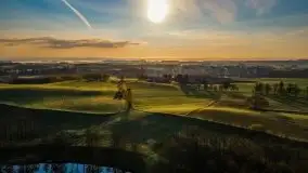 Wschód słońca z drona nad jeziorem Wojnowo - zdjęcie 32