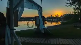 Wschód słońca nad jeziorem Bocznym, port Tło Dla Mew - zdjęcie 36