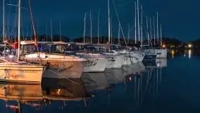 Stanica Wodna Stranda po zmierzchu, lipiec 2021 - zdjęcie 2