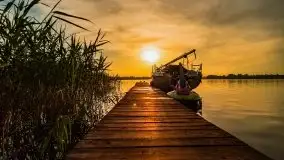 Zachód słońca nad jeziorem Mamry, czerwiec 2021 - zdjęcie 1