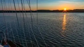 Wieczorny zachód podczas rejsu po ryńskim, czerwiec 2021 - zdjęcie 4