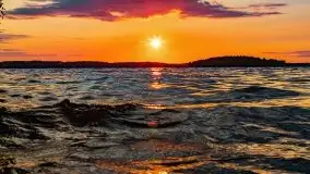 Zachód słońca nad jeziorem Dejguny, lipiec 2021 r. - zdjęcie 2