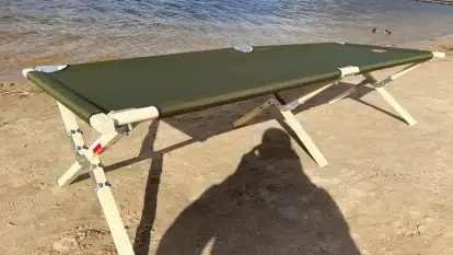 Łóżko polowe składane (kanadyjką) 100% Polska produkcja.  - zdjęcie 5