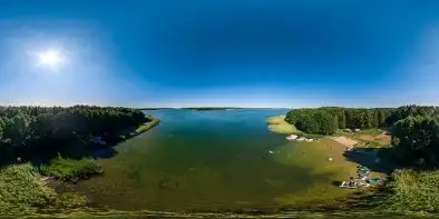 Pole namiotowe Binduga Młyńska, jezioro Seksty