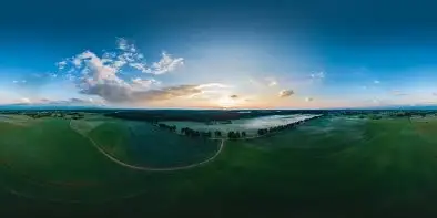 Mgły na polach w okolicach Pozezdrza