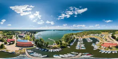 Port Korektywa, jezioro Bełdany, sierpień 2022 r.