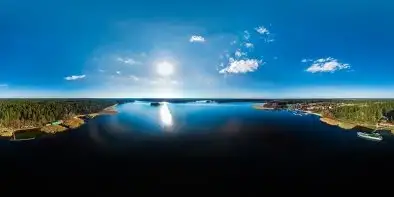 Wioska Rowerowa, jezioro Bełdany