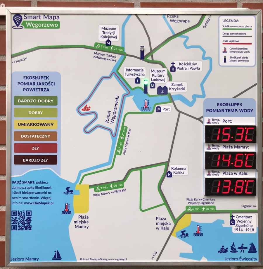 Eko-słupki na Mazurach pokazują stan powietrza w regionie